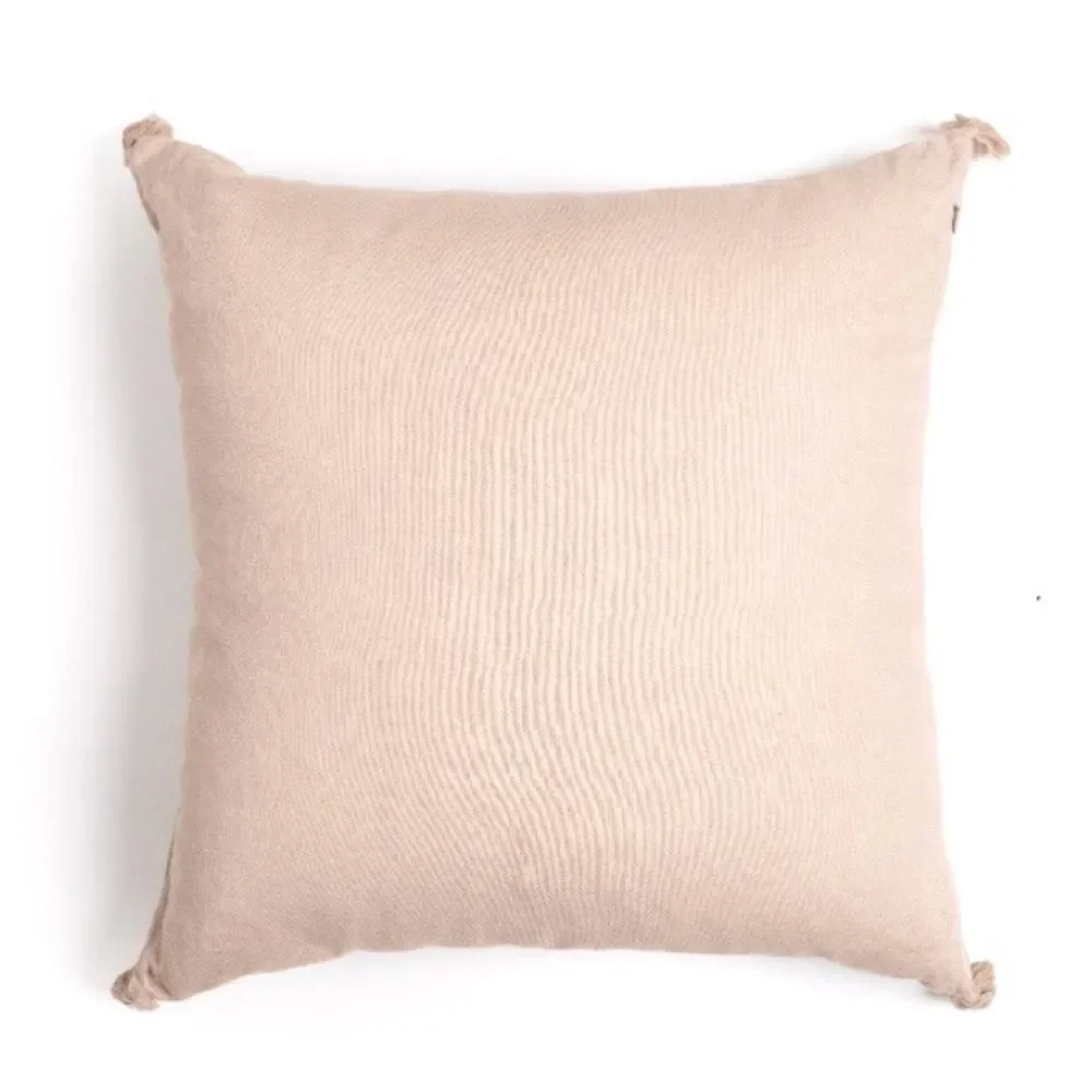NEW Johnny Was Arla Linen Embroidered Pillow Cover Only Floral Tassels 23